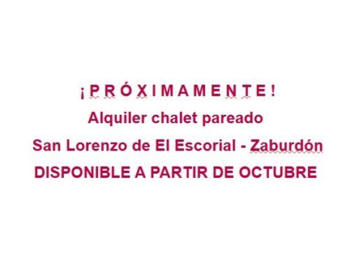 Alquiler San Lorenzo de El Escorial